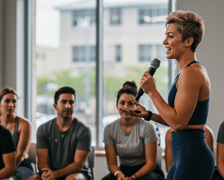 fitness trainer voice class